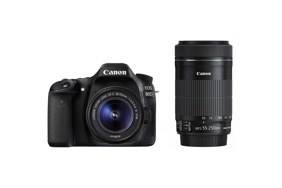 中古 デジタル一眼レフカメラ キヤノン Canon EOS 80D ダブルズームキット