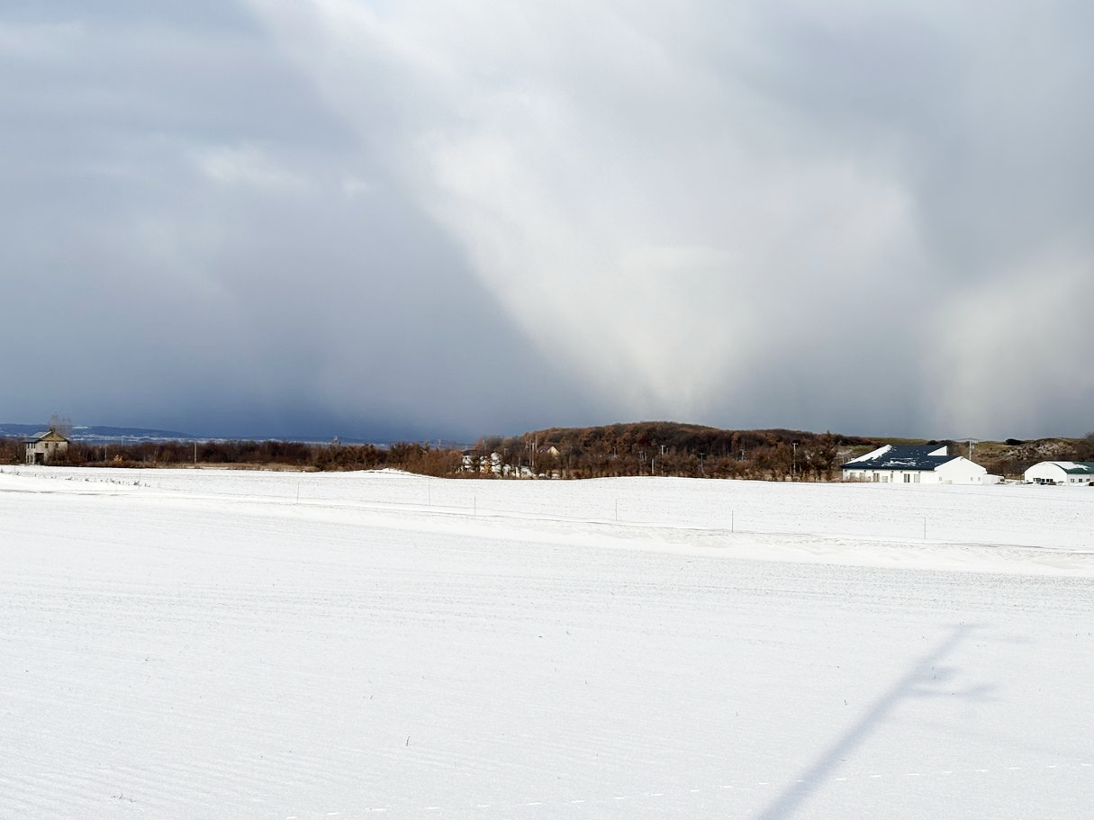 2024年12月９日の北海道・小清水町！結構積雪がありました！