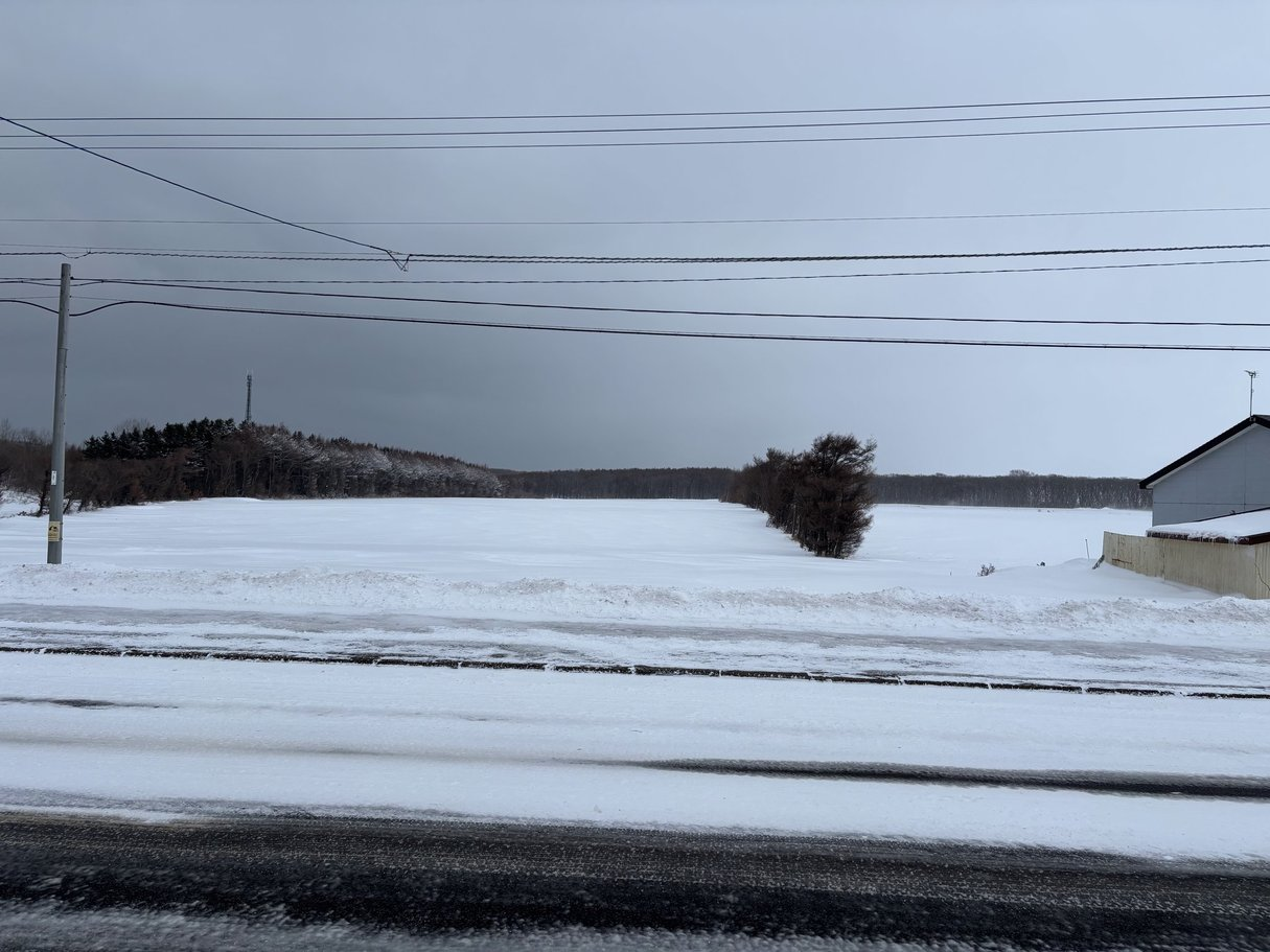 2025年2月8日の北海道・浜小清水 雪の山の中！