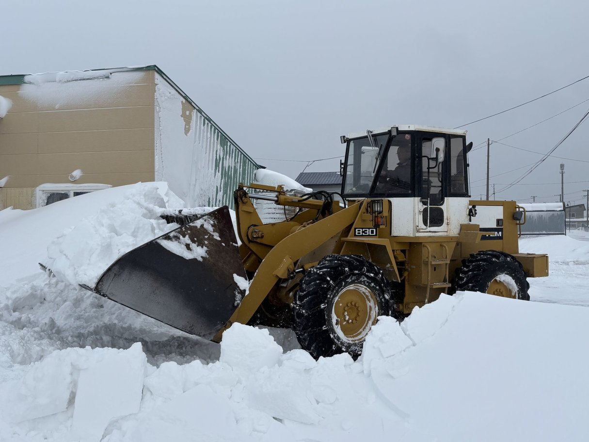 近所の農家の方が排雪をしてくれました！