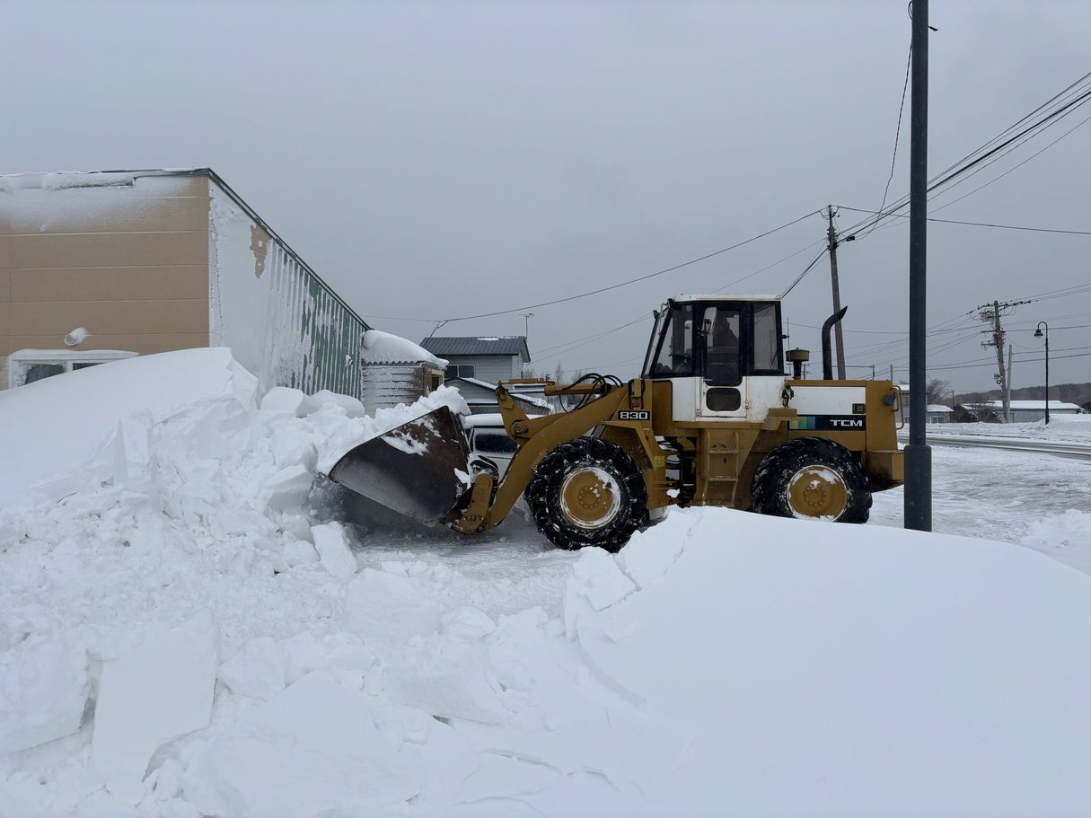 近所の農家の方が排雪をしてくれました！