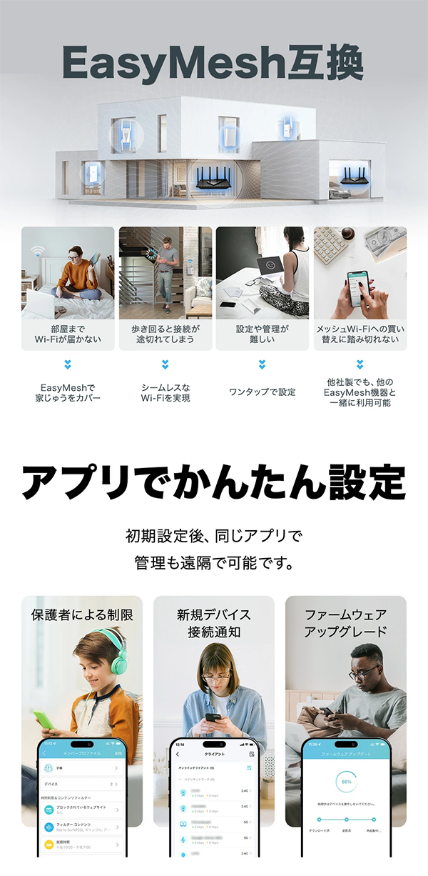 新品 無線LANルーター 親機 AX3000 TP-Link Wi-Fi6 IPv6