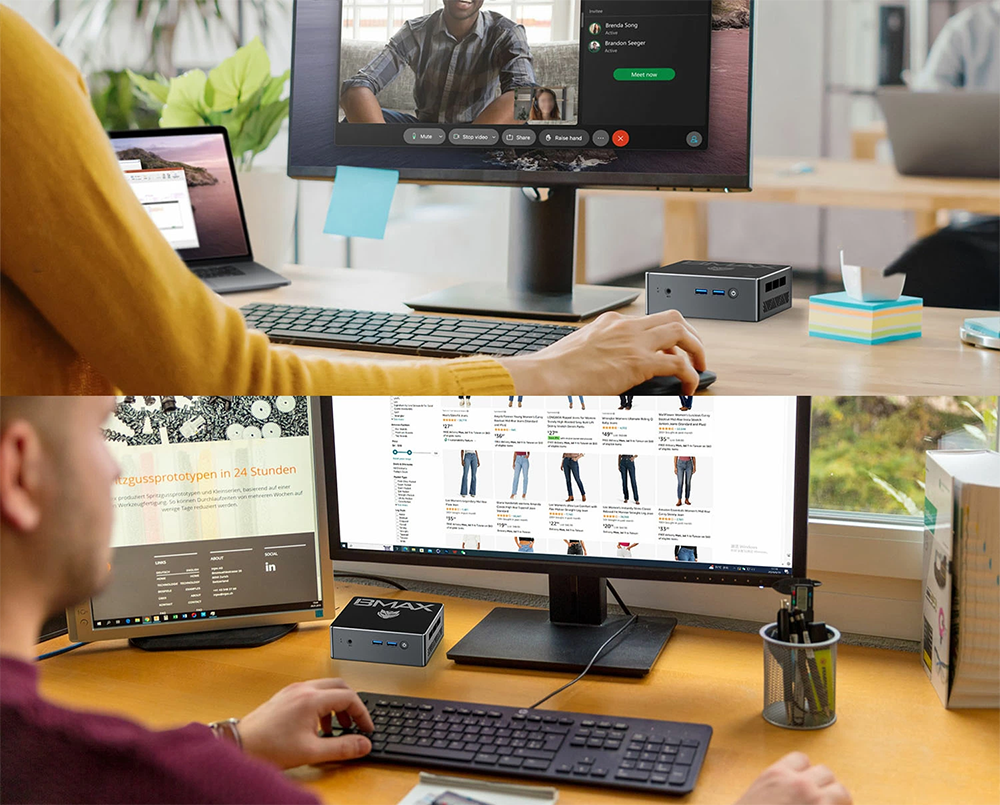 新品 ミニデスクトップパソコン PC BMAX b5apro Ryzen7 5825U Wi-Fi6 4K3画面出力 Windows11