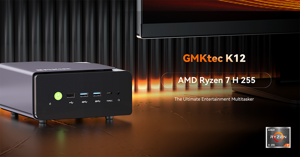 新品 ミニデスクトップパソコン PC GMKtec k12 AMD Ryzen7 H 255 4画面同時出力 Windows11