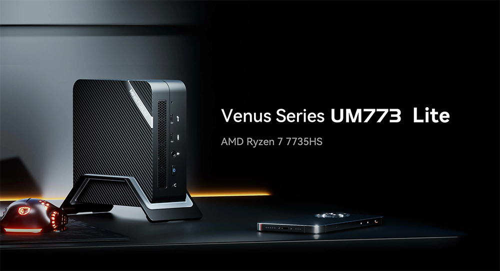 新品 ミニデスクトップパソコン PC MINISFORUM UM773 Lite AMD Ryzen7 7735HS 3画面出力 Windows11