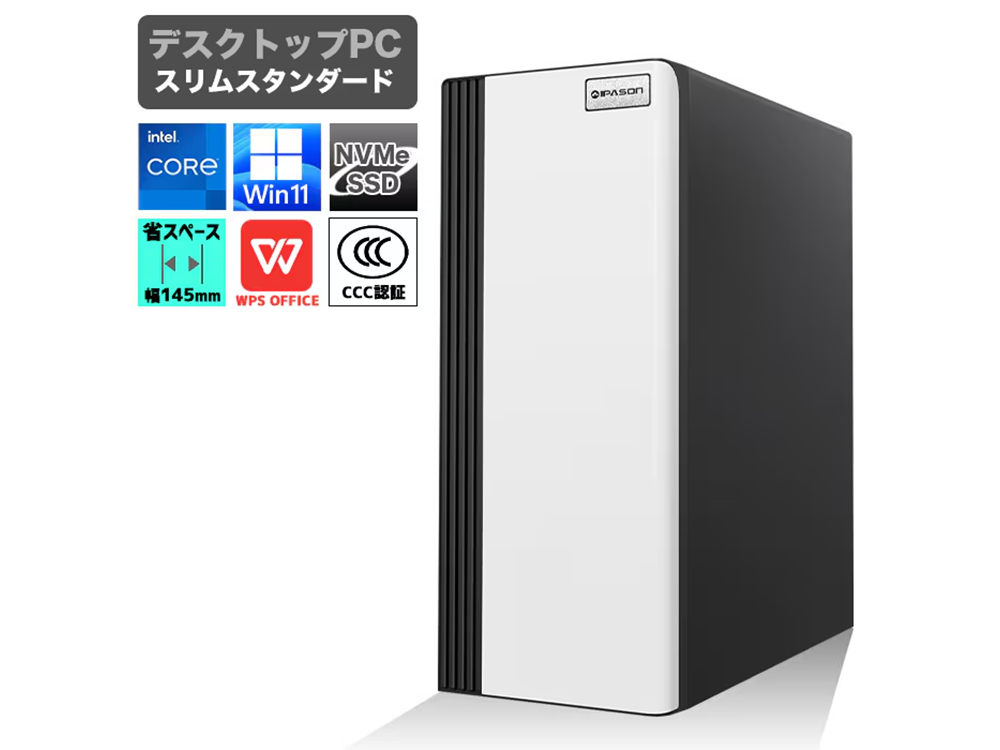 新品 デスクトップパソコン PC IPASON G-SLIM S3 12世代 Core i5-12400F Windows11 WPS office
