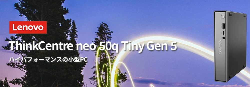 新品 デスクトップパソコン PC レノボ Lenovo ThinkCentre neo 50q Tiny Gen5 Intel 13世代 Core i5-13420H メモリ 16GB SSD 256GB/512GB Wi-Fi6E MS Office H&B 2024 Windows11