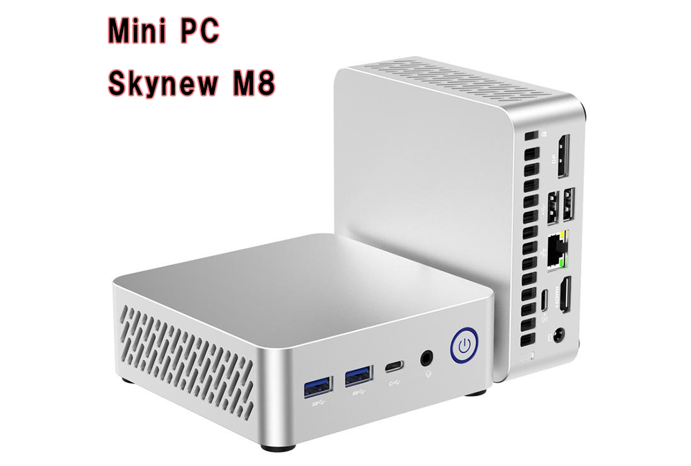 新品 ミニデスクトップパソコン PC Skynew M8 Windows11 AMD Ryzen 7 7735U メモリ 16GB SSD 512GB Wi-Fi6E モニター なし 4画面同時出力